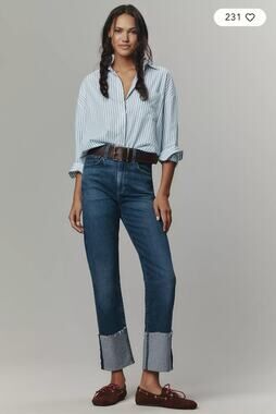 New! Anthropologie Joe's Jeans The Margot High-Rise Cuffed Slim Jeans, 30